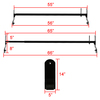 Spec-D Tuning 3 Inch Universal Ladder Rack With Gutter RRB-6025BK-WB